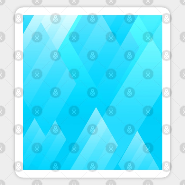 Geometric Aqua Diamond Art Deco Pattern Design Sticker by Pattern Plans